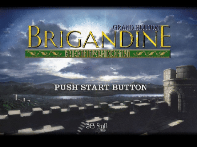 Brigandine title screen for Playstation